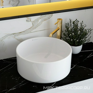 Смеситель для раковины L, Высокий, без д/к, (цв.шлифованное золото),  ZZ Aqueduto Cano CAN0350