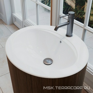 Смеситель для раковины M, без д/к, (цв.оружейная сталь),  ZZ Aqueduto Cano CAN0245