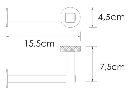 Держатель для туалетной бумаги  без крышки, настенный, цв. никель ZZ Wasserkraft Tauber K-64496