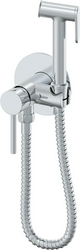 Смеситель совмещённый с гигиеническим душем, готовый комплект: лейка, шланг 120см, скрытая часть, (цв.хром),  ZZ Oliveeka Y-LINE OL-829902-CR