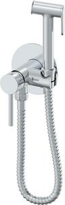 Смеситель совмещённый с гигиеническим душем, готовый комплект: лейка, шланг 120см, скрытая часть, (цв.хром),  ZZ Oliveeka Y-LINE OL-829902-CR