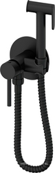 Смеситель совмещённый с гигиеническим душем, готовый комплект: лейка, шланг, скрытая часть, (цв.черный матовый),  ZZ Oliveeka Y-LINE OL-829902-MB