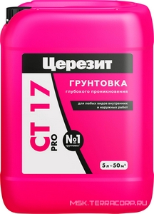 Грунтовка  PRO укр. д/впит. осн. 5кг. Церезит CT 17 2636683