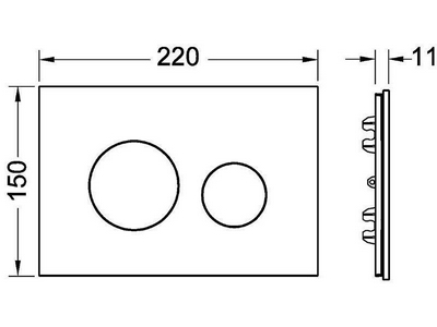 Панель лицевая для клавиш двойного смыва, (стекло цв. кофейный), TECEloop ZZ Tece Универсал 9240678