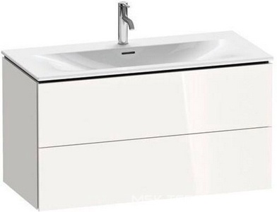 Тумба подвесная под раковину 550x1020x481мм, 2 ящика, цвет White High Gloss,L-Cube ZZ Duravit Универсал LC630802222