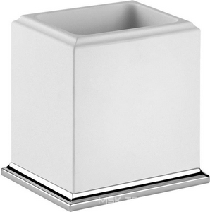 Стакан настольный  (цв. хром / белая керамика),   ZZ Gessi Eleganza 46431 031