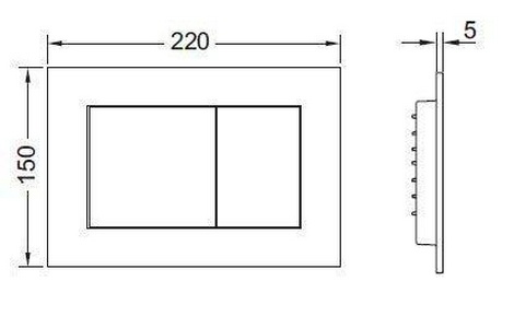 Панель смыва с двумя клавишами, (пластик цв. хром глянц.),  ZZ Tece TECEnow 9240401