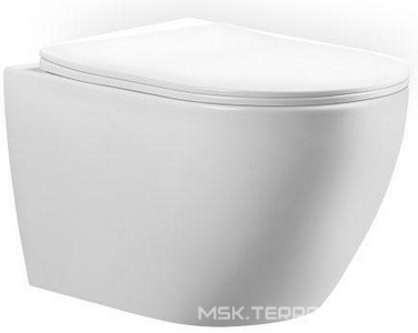 Унитаз подвесной, 360x535мм, безободковый, сиденье с микролифтом, крепеж в компл,. ZZ Urbatec Cox URB782353WH