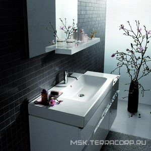 Полка 600х165х50мм, (цв. белый глянц), крепл в компл.,  ZZ Geberit iCon 840960000