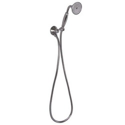 Душевой комплект (лейка, шланг 1500мм, кронштейн с выходом воды 1/2), (цв.хром, ручка лейки цв.белый), FIMA Carlo Frattini ZZ