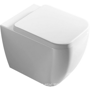 Унитаз напольный, пристенный, 36х52см, без сиденья, монтаж со скрыт. в стене бачком, (крепёж в компл.),  ZZ Hatria Bianca Y1VA01