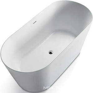 Ванна 1800х800хh600мм, отдельностоящая, щелевой слив-перелив, нажимная пробка слива цв.хром, сифон в компл., (акрил цв.белый глянц.),  ZZ Treesse Inka V388BL