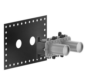 Смеситель для раковины, встраив. в стену, излив 171-201мм, (внешняя часть, БЕЗ встаив.части арт.54198 239), (цв.Black Metal. PVD), Origini ZZ