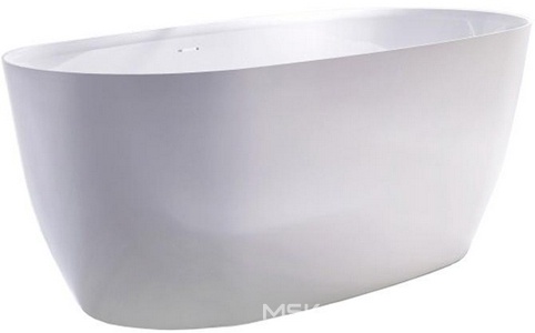 Ванна отдельностоящая 1700x750xh630мм, интегрированный перелив, без донного клапана, литой мрамор цв.белый глянец.,  Астра-Форм Атрия Ванна АТРИЯ 1700x750, отдельност, интегр. перел, бел.глянец