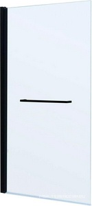 Шторка на ванну, распашная, правая/левая, 800хh1500мм, стекло прозрач.8мм Easyclean, фурнит. цв.черный матовый),  ZZ Allen Brau Priority 3.31022.BBA