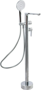 Смеситель для ванны, напольный, душевая лейка, шланг в компл., (цв.хром), lux ZZ Cezares Lux LUX-VDP-01