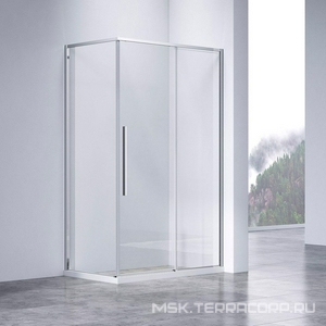 Душевой уголок 1200х900хh1950мм, прямоуг., правый/левый, (стекло прозрачное 6мм Easy Clean, фурн.цв.хром),  ZZ Vincea Slim-N VSR-4SN9012CL