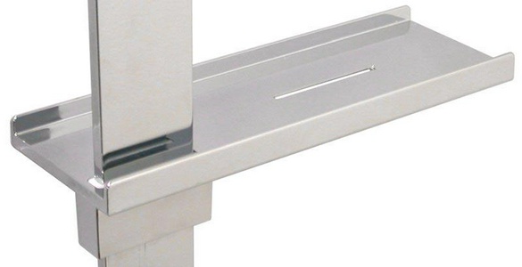 Мыльница прямоугольная 230х80мм, для установки на душевую стойку, Bossini ZZ Bossini Универсал V00116.030