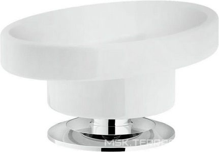 Мыльница настольная, (керамика / хром),  ZZ Nobili Sofi Teknobili ACCP01CR