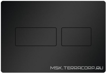Панель смыва с двумя клавишами, для застенного модуля д/унит., д/горизонт/вертик. установки, (металл, цв.черный матовый), TECEsolid ZZ