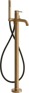 Смеситель для ванны, напольный, с душевой лейкой и шлангом, БЕЗ встраиваемой части арт.46189 031, (цв.Warm Bronze Brushed PVD),  ZZ Gessi Gessi 316 54028 726