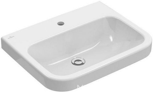 Раковина 600х470мм, 1 отв. д/смес., с переливом, (цв. 01 white alpin),  ZZ Villeroy & Boch Architectura 41886001