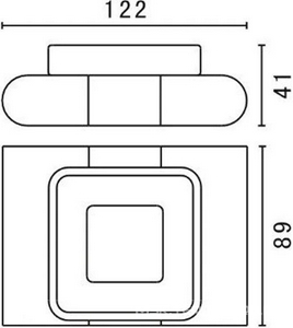 Мыльница настенная, (цв.хром / стекло мат.),  ZZ Art & Max Platino AM-E-3999AL