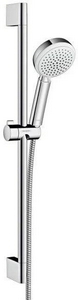 Душевой набор (штанга 65см, поворотный держатель, шланг 1,6м), (цв.белый/хром), HG Crometta 100 Vario ZZ Hansgrohe Универсал 26651400