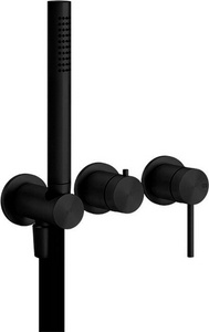 Смеситель для душа, встраив. в стену, на 2 потребит.,лейка,шланг,кронштейн в компл.,БЕЗ встраив.части арт.54139 239, (цв.Black XL),  ZZ Gessi Gessi 316 54039 299