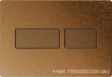 Панель смыва с двумя клавишами, для застенного модуля д/унитаза, (металл, цв.бронза, с текстурой ромбы), TECEsolid ZZ