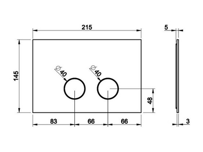 Панель смыва с двумя клавишами, для застенного модуля д/унит.,Tece (TeceProfil, TeceBox). (металл, цв.Warm Bronze Br. PVD), Gessi ZZ Gessi Универсал 54617 726