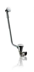 Слив-перелив с системой Click-Clack, с гибким шлангом, с наполнением ванны через перелив, цвет белый матовый), смонтирован на ванне, KNIEF kit A ZZ Knief Универсал 0100-091-07 WM