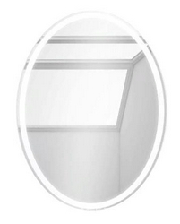 Зеркало 750x30х900мм, овальное с встроенным по периметру светильником, кнопочным выключателем, 12W, 220-240V, BelBagno ZZ
