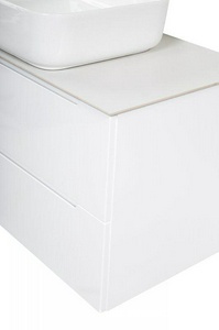 Столешница из керамогранита 1016x468мм, с отверстиями для смесителя и сифона, (цв.Bianco Opaco), BelBagno ZZ BelBagno Универсал KEP-100-BO