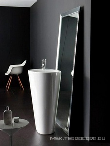 Раковина напольная, свободностоящая 52,5х40хh90см, с 1 отв. д/смес., без перелива, (пробка слива сифон, подводка, крепл. в компл.),  ZZ Laufen Palomba 8.1180.3.000.104.1