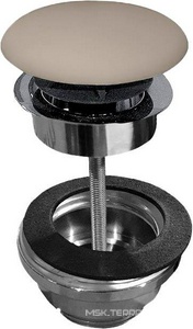 Пробка для сливного отверстия раковин, универсальная, нажимная Up & down, G 1 1/4, h20-70мм, (крышка керамика цв.Nocciola ), Kerasan ZZ Kerasan Универсал 923381