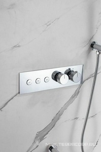 Смеситель для душа/ванны, встраиваемый в стену, с переключателем на 3 выхода, (цв.хром),  ZZ Allen Brau Liberty 5.33003-00
