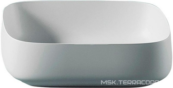 Раковина накладная на столешницу, прямоугольная, 550х350хh155мм,(цв. белый),  ZZ ArtСeram Cognac Quadro COL008 01; 00