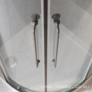 Душевой уголок 1000х1000хh2000мм, 1/4 круга, 2 сдвижные дверцы с 2-мя неподв. сегм. (стекло прозрачное 8 мм, фурнит. цв.оружейная сталь), Relax ZZ Cezares relax RELAX-304-R-2-100-C-GM