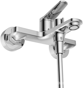 Смеситель для ванны, лейка, шланг, кронштейн в компл., (цв.хром),  ZZ BelBagno Unique UNIQUE-VASM-CRM