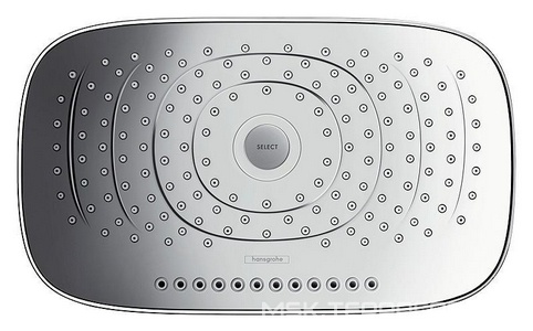 Верхний душ 318x191мм, с настенным держателем 390мм, без скрытой части арт.01800180, (цв.хром),  Е 300 3jet XXZZ Hansgrohe Raindance Select 26468000