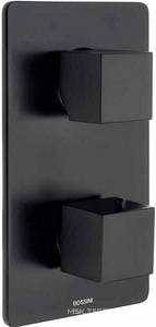 Смеситель термостат д/д, встр.в стену, на 1-5 потребителя, (внешняя часть, БЕЗ внутрен.части), (цв. черный матовый), Bossini ZZ Bossini Универсал Z00061.073