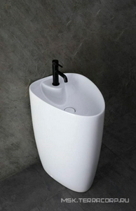 Раковина напольная 580х435хh860мм, с 1 отв.д/смесителя, без перелива, без донного клапана, (керамика цв.белый),  ZZ Allen Brau Infinity 4.21015.20