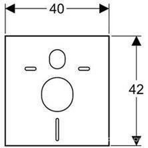 Звукоизолирующий комплект (шумоизоляция, прокладка из пенополистирола 40хh42см) для подвесного унитаза и биде, Geberit ZZ Geberit Универсал 156.050.00.1