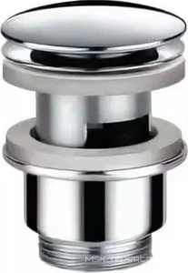 Пробка отвертия слива для раковины с переливом, нажимная Up&Down, (цв. хром), Globo ZZ Globo Универсал FI012CR