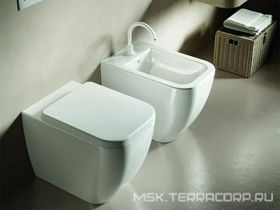 Биде напольное 36х52см, с 1 отв. д/смесителя, крепл. к полу в компл.,  ZZ Hatria Bianca Y1V901