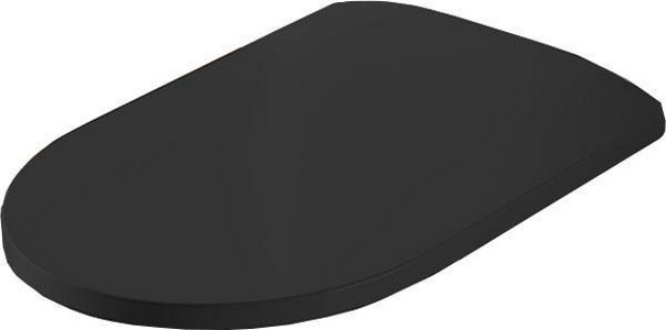 Сиденье для унитаза, с микролифтом, (цв. matt black, петли цв. хром),  ArtСeram Monet MNA001 17; 71