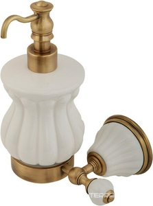 Дозатор настенный, (керамика, держатель цв.бронза),  ZZ Migliore Olivia 17422