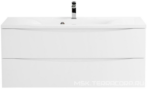 База под раковину подвесная с двумя выкатными ящиками, 1200х450х500мм, (цв.Bianco Opaco),  ZZ BelBagno Marino MARINO-1200-2C-SO-BO-P