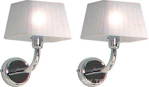 Светильники 2 шт., (для зеркала арт. Rosa 600/A ), (цв. Cromo),  ZZ Cezares Laura CA11/CPBQ Cromo/Bianco